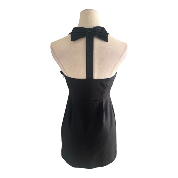 KATE SPADE Billie Bow Back Black Mini Dress Size 0 XS Cocktail Party Holiday - Picture 4 of 5